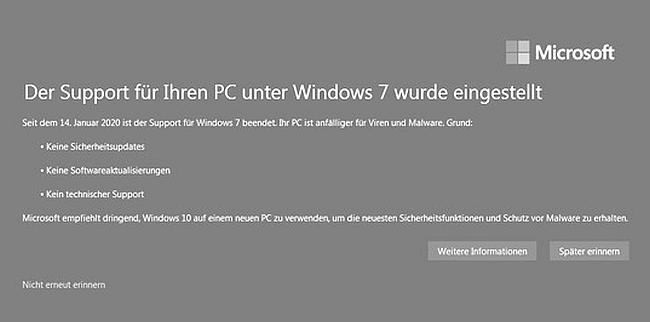 windows 7 supportende