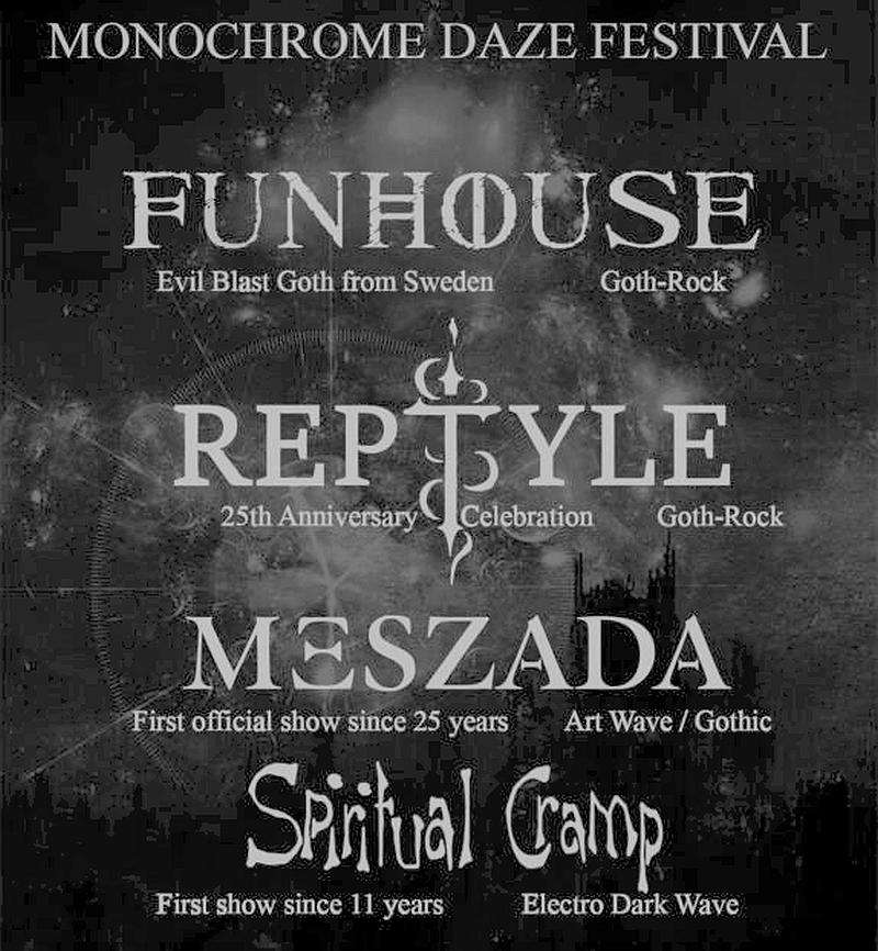 monochrome daze festival flyer